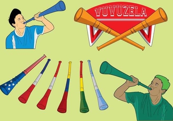 Free Vuvuzela Icons - vector #384223 gratis