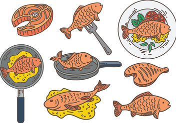 Free Fish Fry Icons Vector - vector #384813 gratis