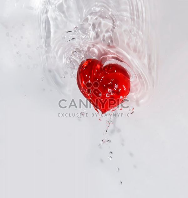 red heart in the water droplets Valentine on Valentine's day loveforclashot - Free image #385173