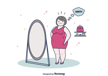 Weight Loss Woman Vector - бесплатный vector #385743