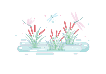 Cattails Vector - Free vector #387513