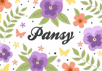 Free Flower Pansy Background Vector - Kostenloses vector #388963