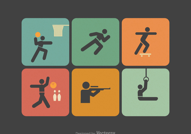 Free Sport Stick Figure Vector Icons - Free vector #389043