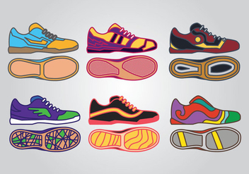 Futsal Shoes Vectors - бесплатный vector #390733