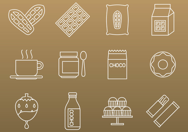 Cocoa And Chocolate Icons - vector #391073 gratis