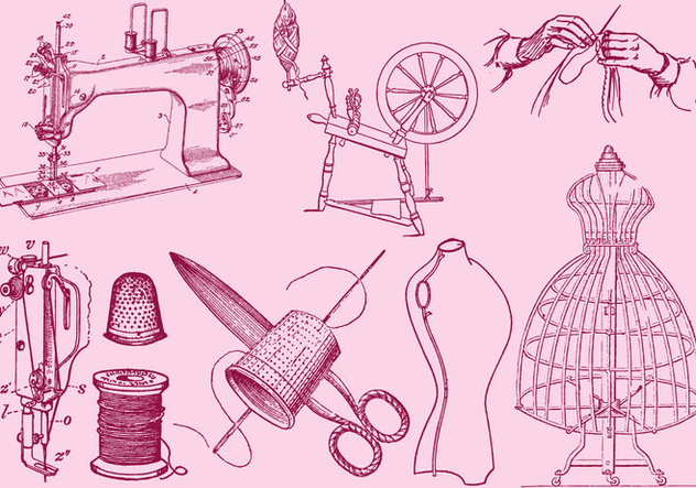 Fashion And Sewing Drawing - Free vector #391223
