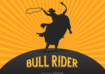 Free Retro Rodeo Vector Poster - Free vector #391393