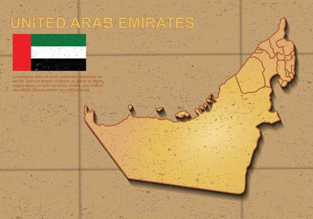 Free UAE map Illustration - vector #391623 gratis