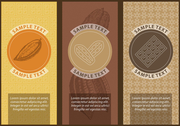 Cocoa And Chocolate Labels - vector #392293 gratis