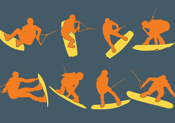 Free Wakeboarding Icons Vector - vector gratuit #392803 