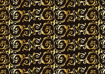 Gold Achantus Ornament Background - vector #393263 gratis
