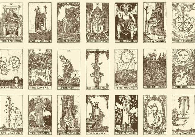 Ancient Tarot Illustrations Free Vector Download 395173 | CannyPic