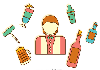 Barman Element Vector Collection - Free vector #396613