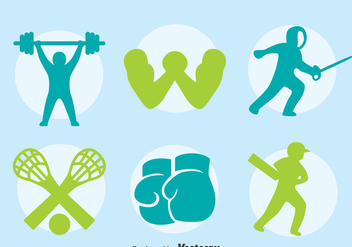 Silhouette Sports Icons Vector - Free vector #396733