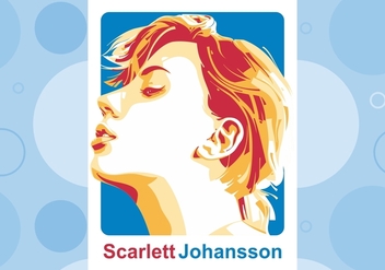 The Potrait of Scarlett Johansson - Free vector #396793