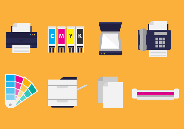 Free Flat Printing Icons - Kostenloses vector #399743