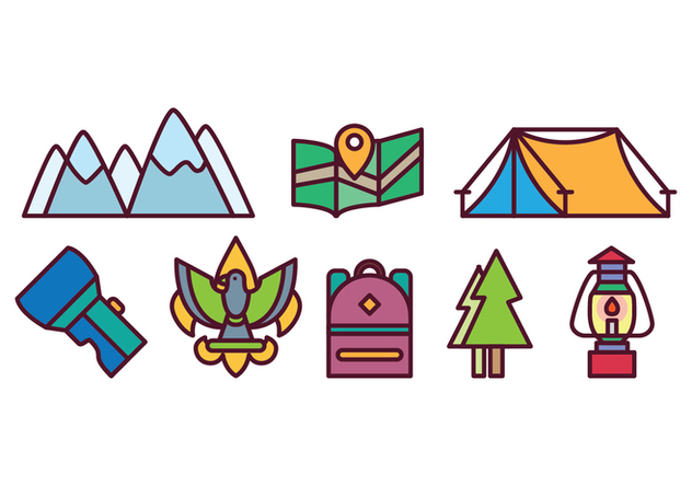 Free Camping Icon Set - Free vector #400413