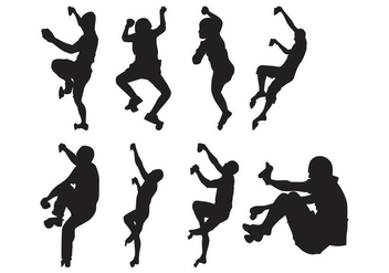 Free Climber Silhouettes Vector - Free vector #401723