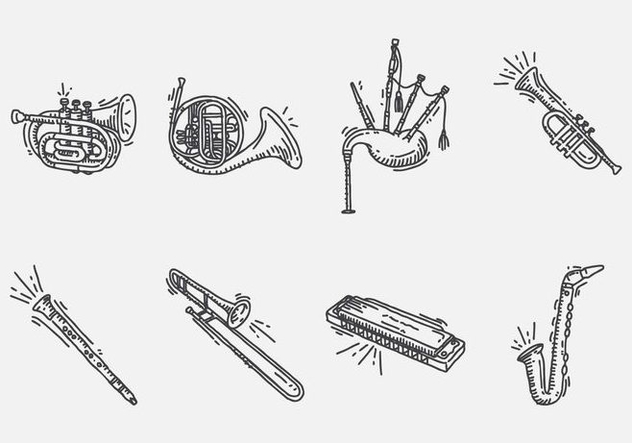 Hand Drawn Instrument Icon - Free vector #402643