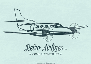 Free Retro Airplane Vector Poster - Kostenloses vector #402863