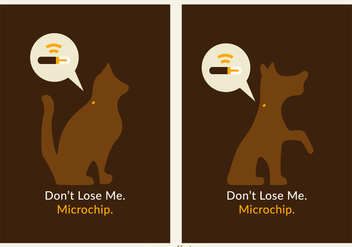 Free Pets Microchip Vector Poster - vector gratuit #403093 