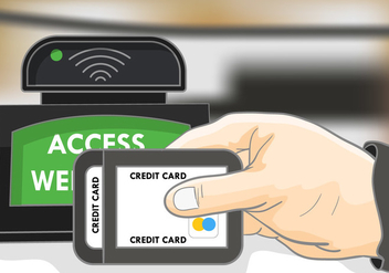 Payment With Rfid Illustration - Free vector #404113