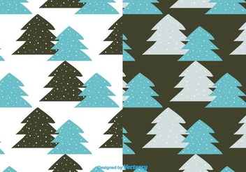 Winter Trees Pattern Vector - vector #404333 gratis