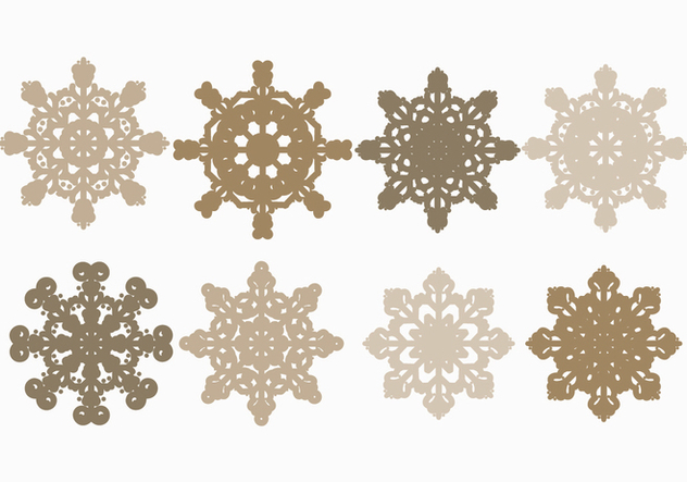 Vector Snowflakes Set - бесплатный vector #404703