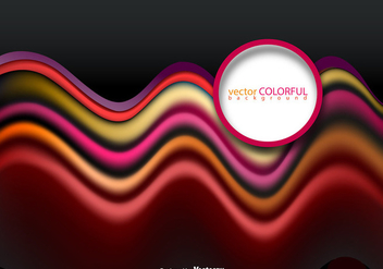 Vector Pink Red And Orange Abstract Wave Template - vector gratuit #404963 