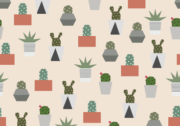 Cactus Pattern - vector gratuit #407223 