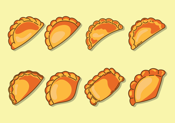 Empanadas Icons - vector #407923 gratis