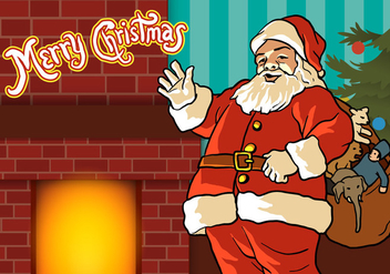 Merry Christmas Santa Vector - vector gratuit #409753 