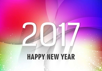 Free Vector New Year 2017 Background - vector gratuit #410723 
