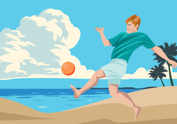 Beach Soccer Sport - vector gratuit #411643 