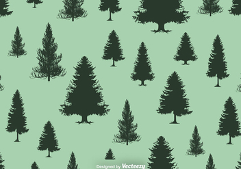 Pines Silhouettes Seamless Pattern - Vector - бесплатный vector #411933