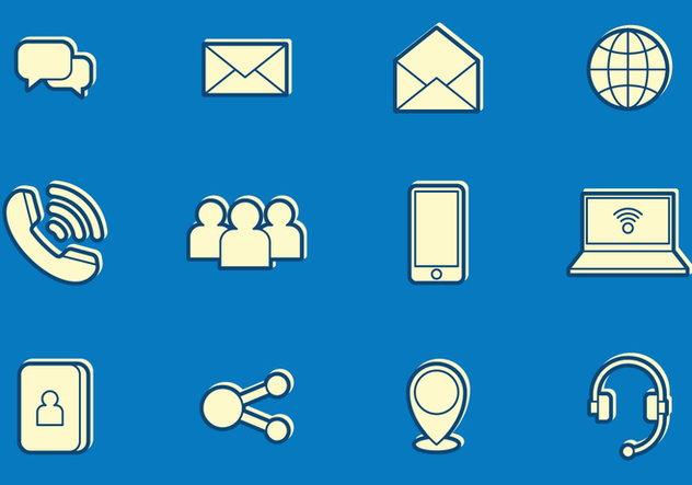 Email and communication icons - Free vector #412193