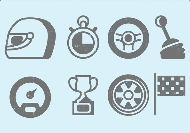 Car Race Icons - Free vector #413213