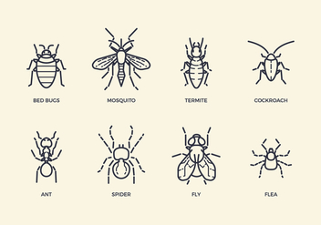 Free Pest & Insect Icons - vector #413363 gratis