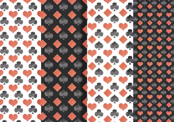 Vector Playing Cards Symbols Patterns - Free vector #413663