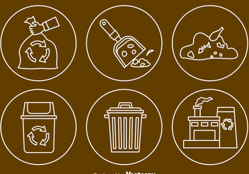 Garbage Line Icons Vector - Free vector #413763