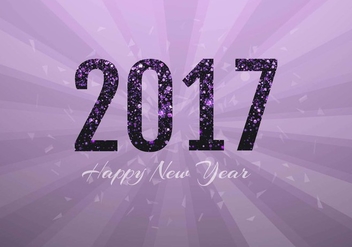 Free Vector New Year 2017 Background - Free vector #413863