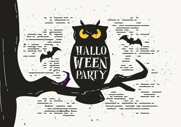 Free Scary Halloween Owl Vector - vector gratuit #414463 