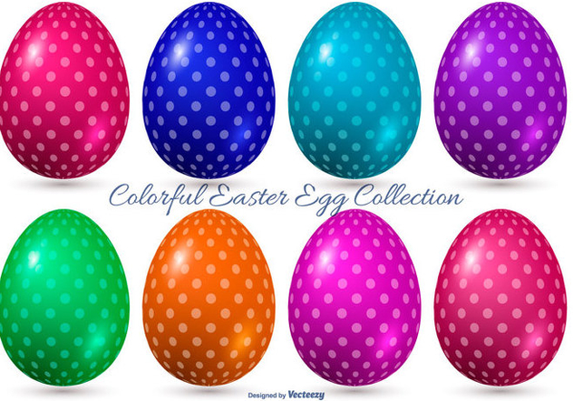 Colorful Vector Easter Eggs - vector #414863 gratis