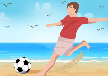 Beach Soccer Sport - Free vector #414943