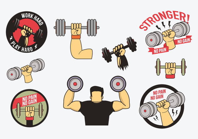 Free Dumbbell Vector - Free vector #415773