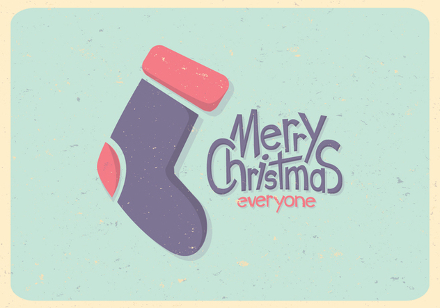 Pastel Christmas Stocking Vector - Free vector #416223