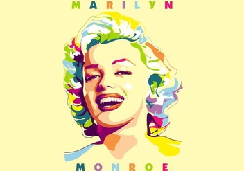 Marilyn Monroe - Holywood Life - Popart Portrait - vector gratuit #416473 