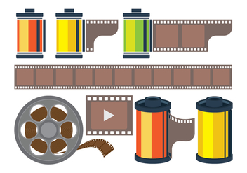 Film Canister Icons - vector gratuit #416543 