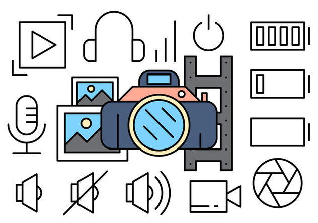 Free Photography Icons - vector #417143 gratis