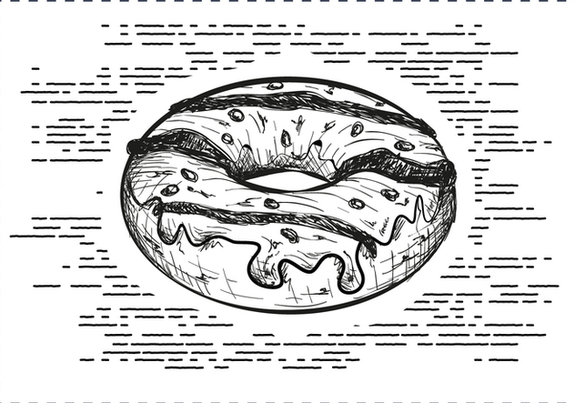 Free Hand Drawn Donut Background - Kostenloses vector #417383